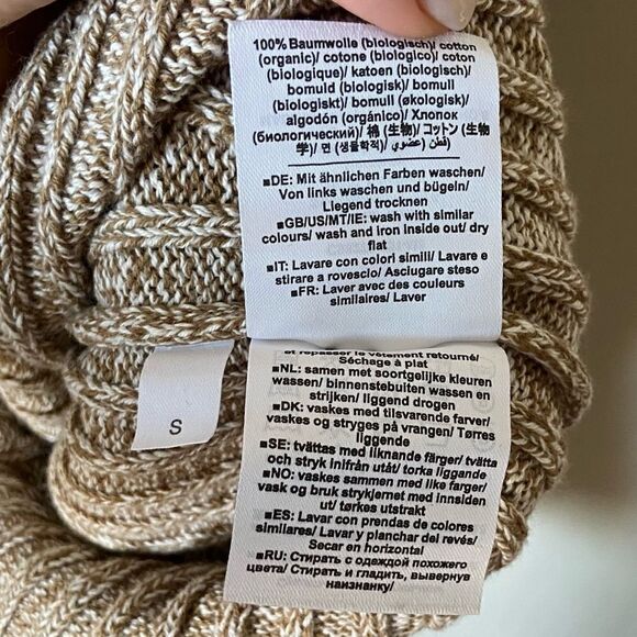 NWT Closed Moulin Knit Midi Tan Dress Strap Nutmeg Size S - Picture 9 of 10